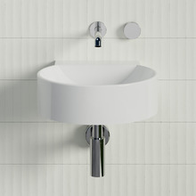 Quay Accessible 400mm Gloss White Composite Wall Hung Basin